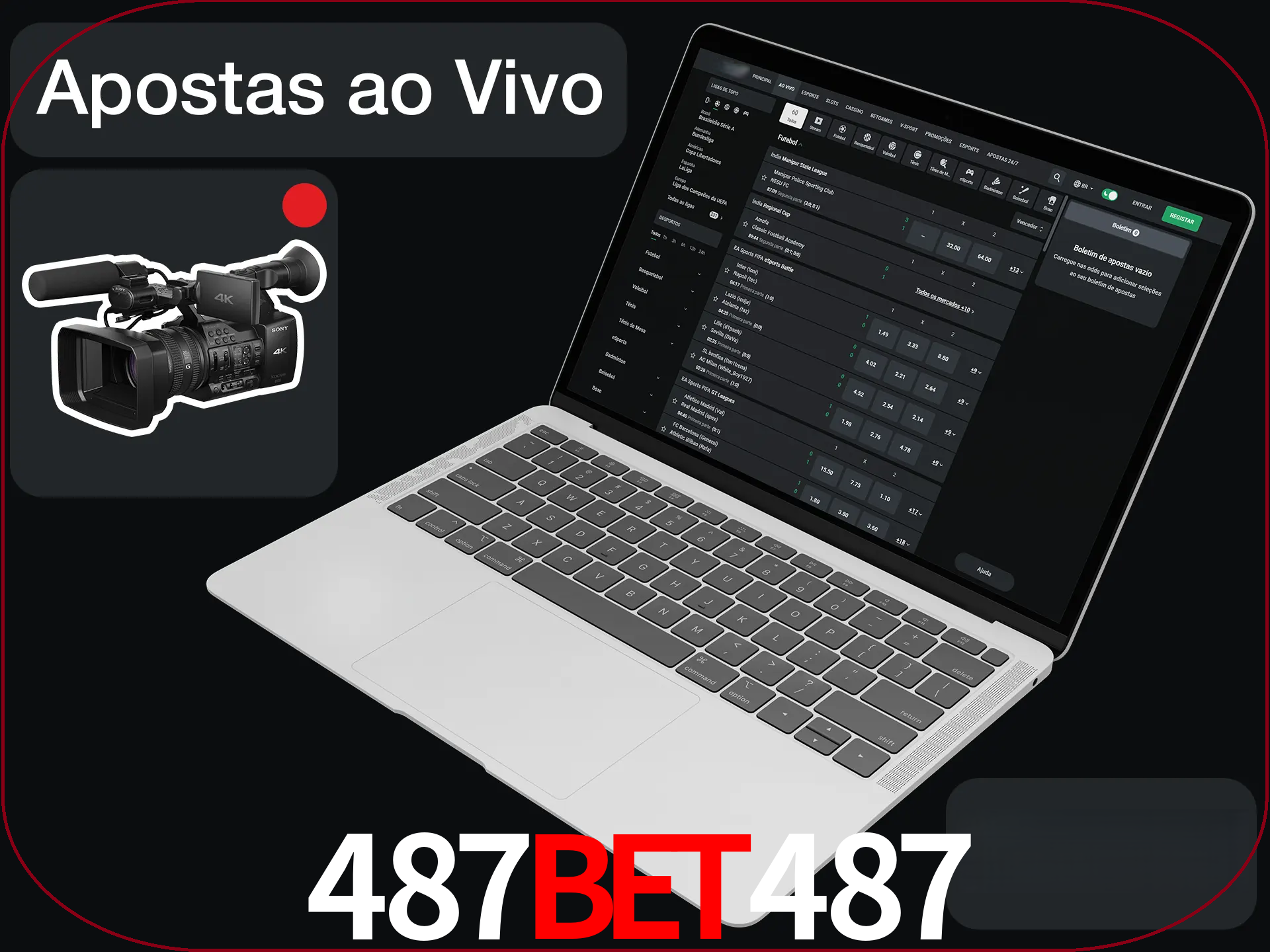 Aposte em formato ao vivo em nosso site.